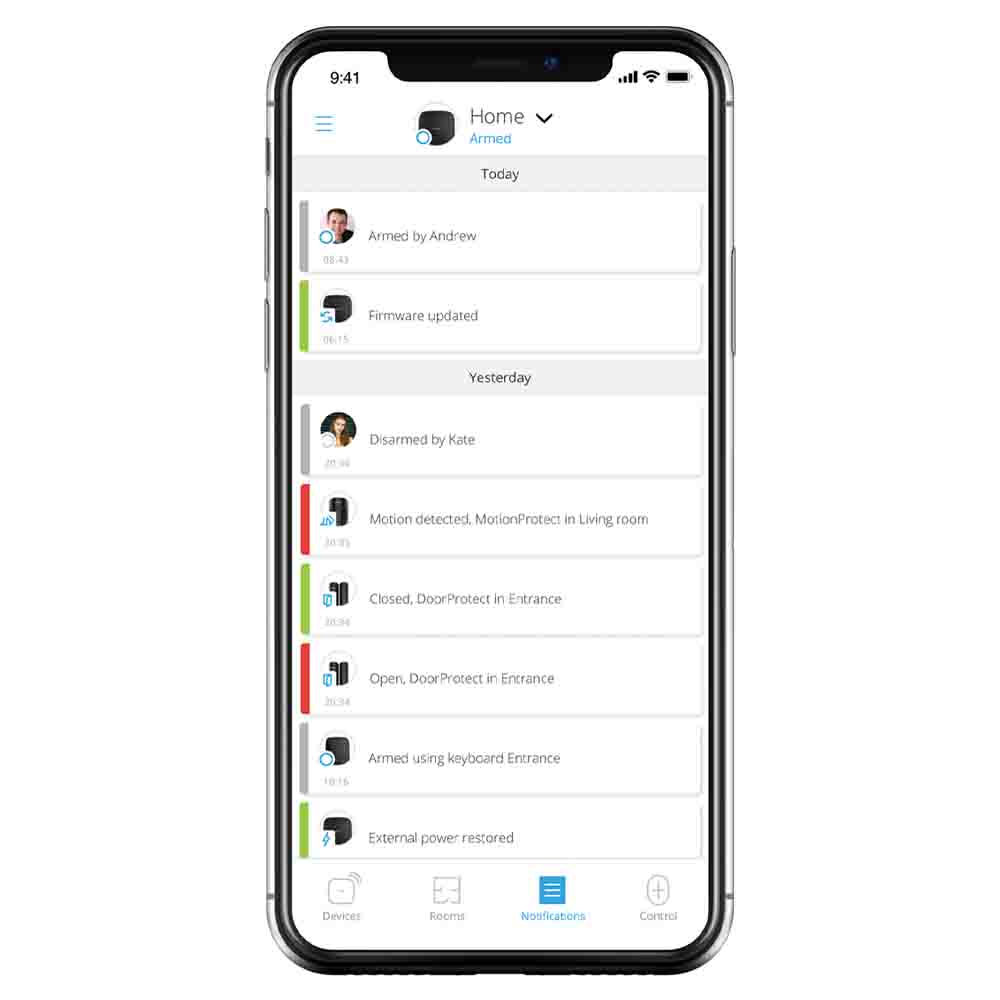 Ajax App - Var din egen larmcentral och kvittera larm - Larm utan larmcentral