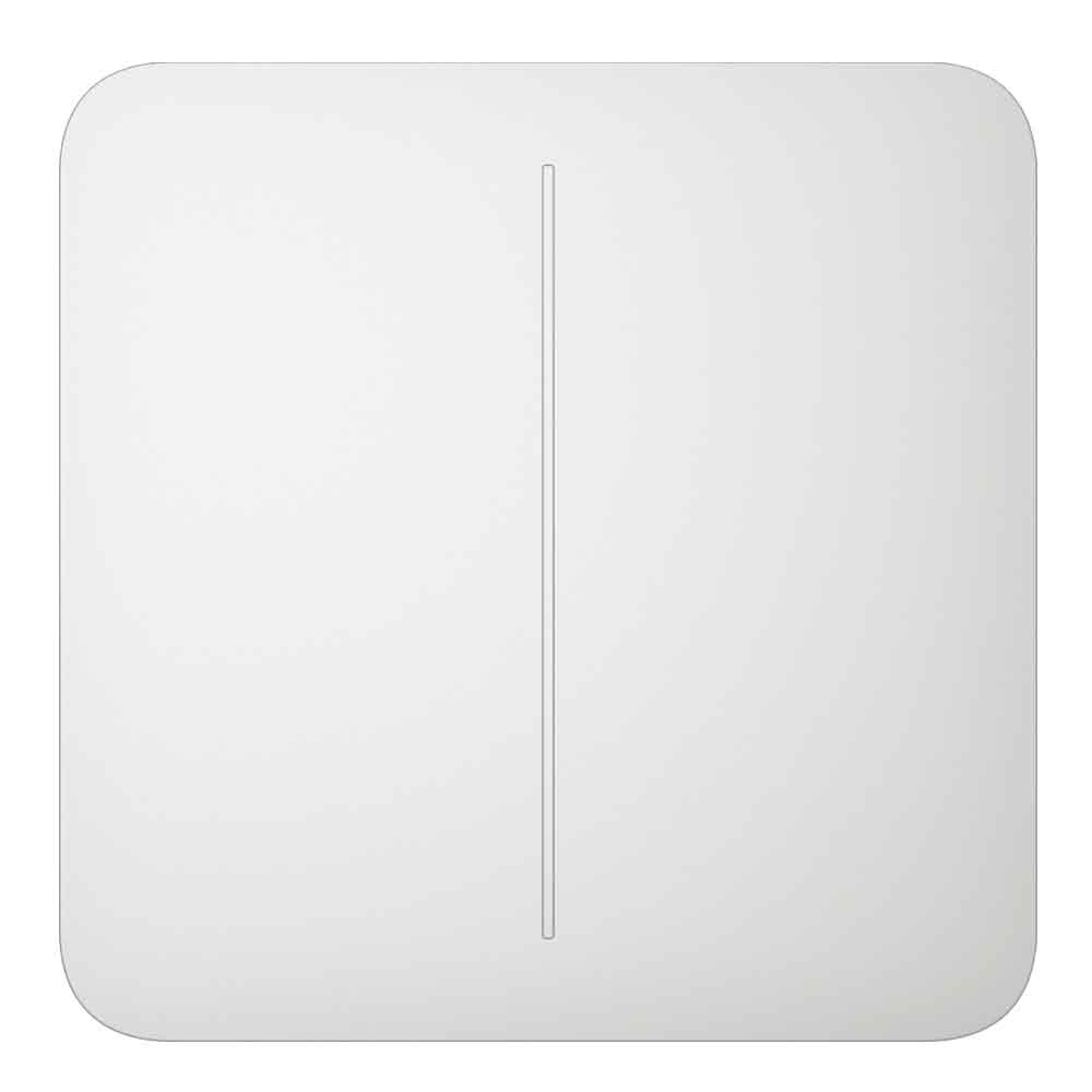 Ajax SoloButton 2-gang - Dubbel tryckknapp för Ajax LightSwitch - Ajax LightCore switch 2 gang vit