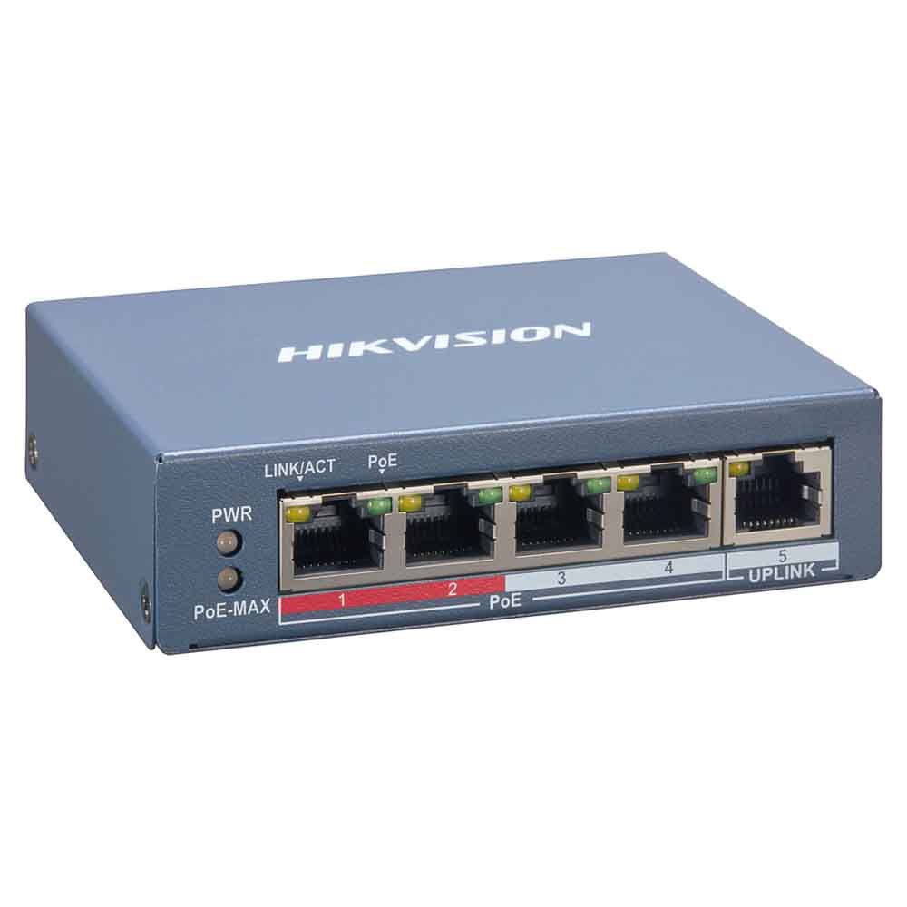 PoE Switch 4 portar för anslutning till nätverkskameror
