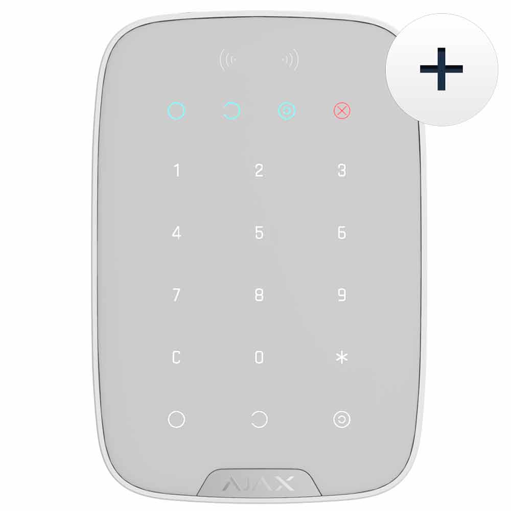 Ajax Keypad Plus - larmstyrning och kontrollpanel för hemlarm och företagslarm - Passerkort och larmtag